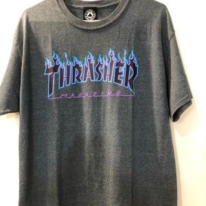Limited blue flame vintage thrasher shirt